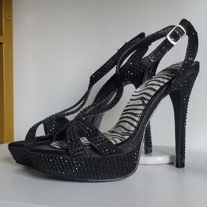 Elegant Black Strappy Heels